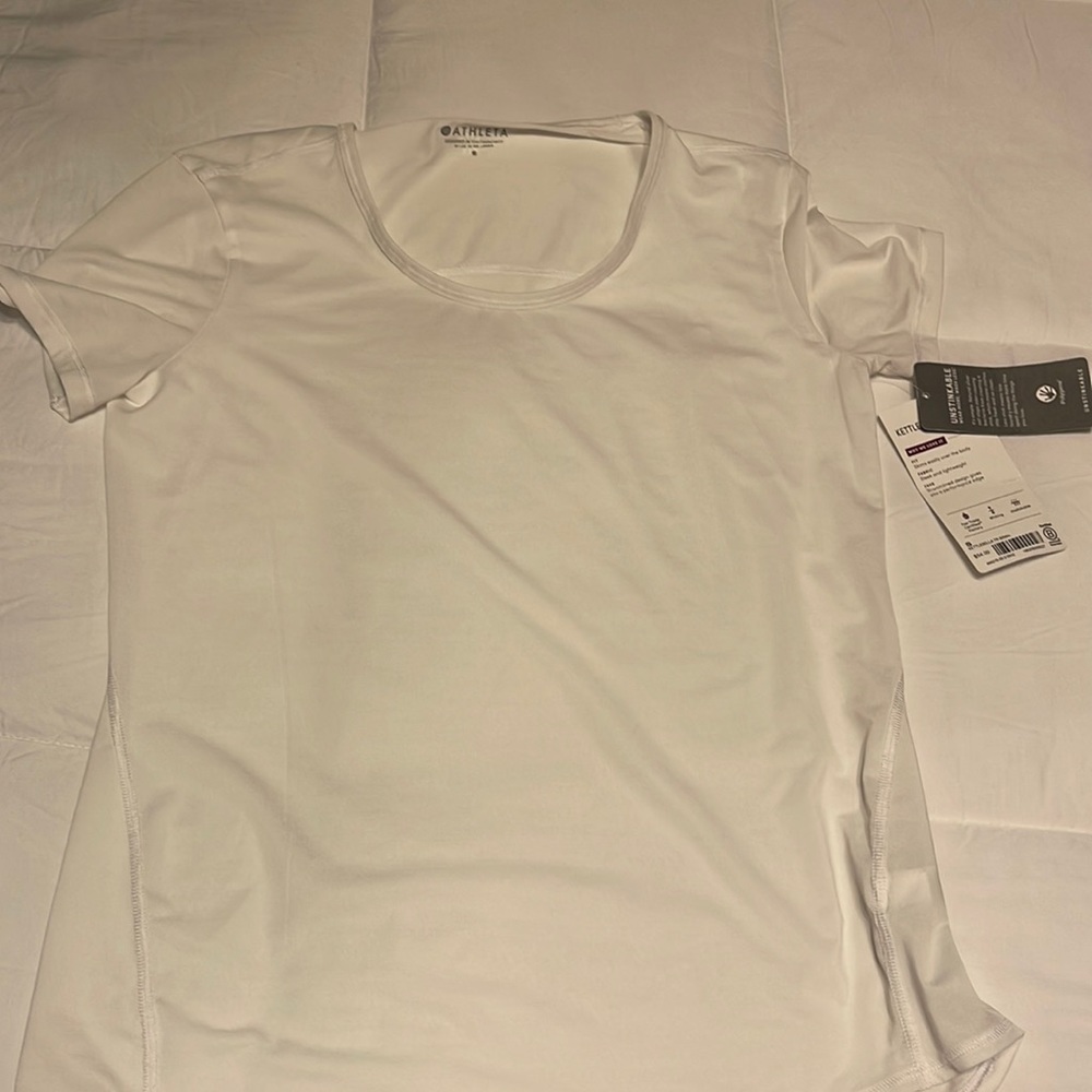 Athleta white tee never worn new with tags